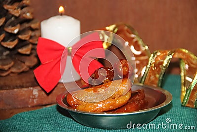 Sweet pestino Christmas or Easter, typical of Andalusia Stock Photo