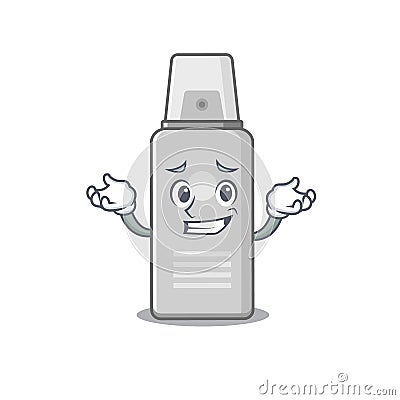 A sweet picture of grinning shaving foam caricature design style Vector Illustration