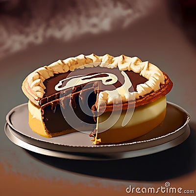Sweet pie chocholate cake dessert tasty Stock Photo
