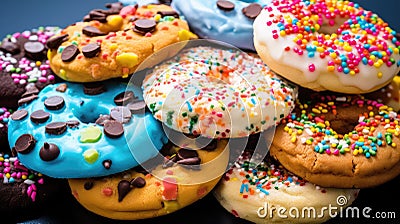 sweet pile cookies food Cartoon Illustration