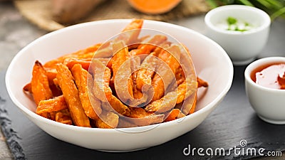 Sweet potato fries Stock Photo