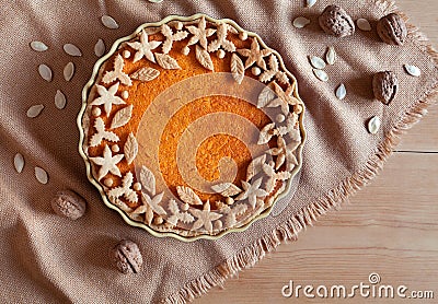 Sweet potato pie traditional homemade thanksgiving Stock Photo