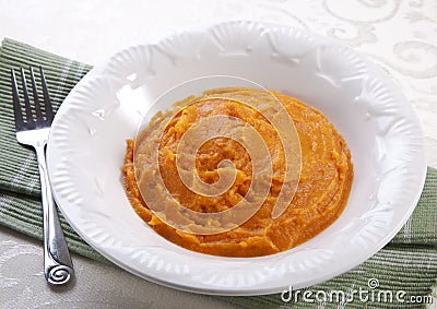 Sweet Potato Puree Stock Photo