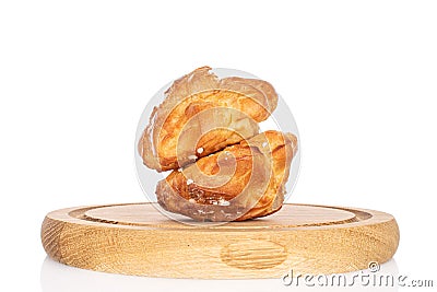 Sweet profiterole on white Stock Photo