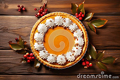 Sweet pumpkin pie for thanksgiving Stock Photo
