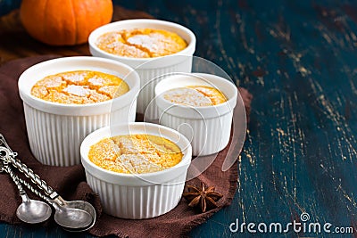 Sweet pumpkin souffle Stock Photo