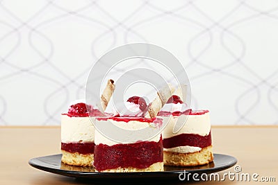 Sweet raspberry cake Stock Photo