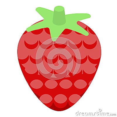 Sweet raspberry icon, isometric style Vector Illustration