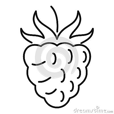 Sweet raspberry icon, outline style Vector Illustration