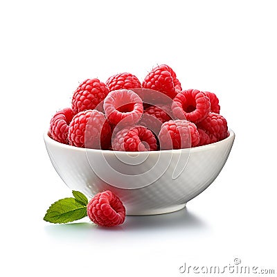 Sweet raspberry in plate Stock Photo