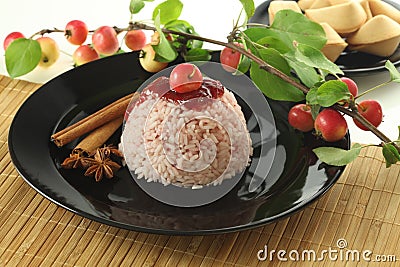 Sweet rice dessert Stock Photo