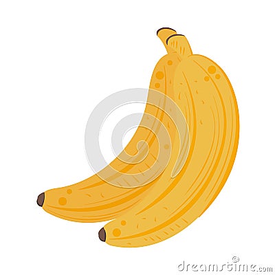 Sweet ripe banana snack Vector Illustration