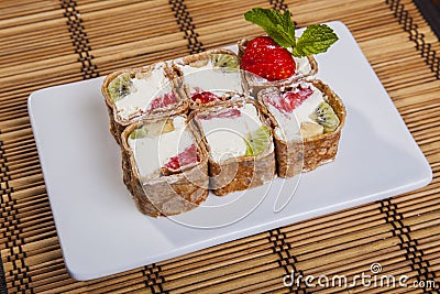 Sweet roll in Japanese style Stock Photo