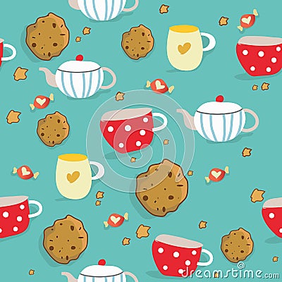 Sweet seamless pattern Stock Photo