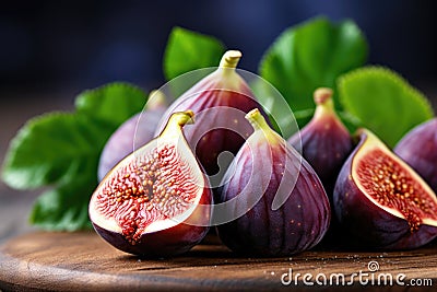 Sweet and Sensational Fresh Figson the table.AI Generated Stock Photo