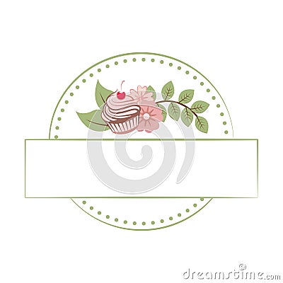 Sweet Shop logo template stamp Vector Illustration