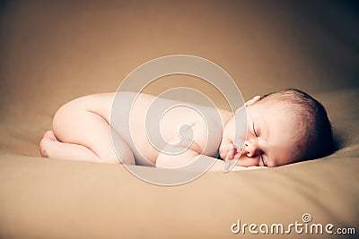 Sweet sleeping baby Stock Photo