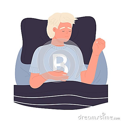 Sweet sleeping teenager Vector Illustration