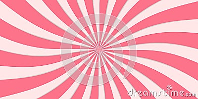 Sweet Spiral Candy Background. Swirl Abstract Caramel Pattern. Twist Candy Background. Vortex Lollipop Wallpaper. Modern Vector Illustration