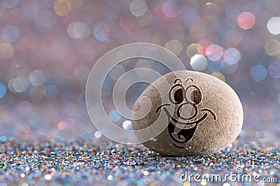 The sweet stone emoji Stock Photo