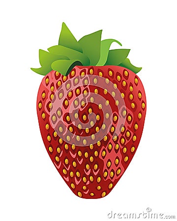 Sweet strawberry delicious isolated icon Vector Illustration