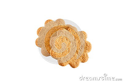 Sweet Swedish almond thins with ginger and cinnamon (Pepparkaka or Pepparkakor biscuits) Stock Photo