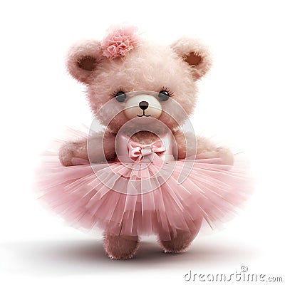 Sweet teddy ballerina graphics Stock Photo
