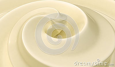 Sweet vanilla cream background. 3D rendered illustration Cartoon Illustration