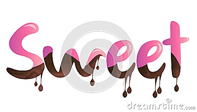 SWEET VECTOR, LETTERS LOGO TYPOGRAPHY, candy desiggn Vector Illustration
