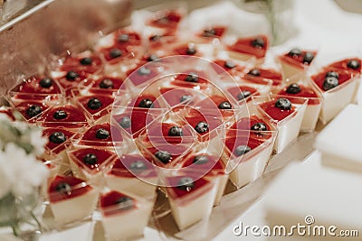 Sweet wedding table, bake, cookies, sweets Stock Photo