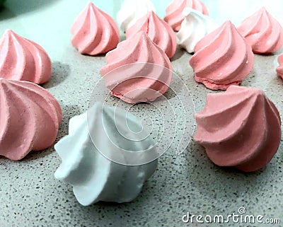 Sweet whipped cream Stock Photo