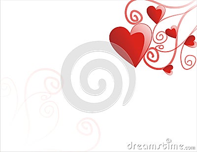 Sweet white valentine card Vector Illustration