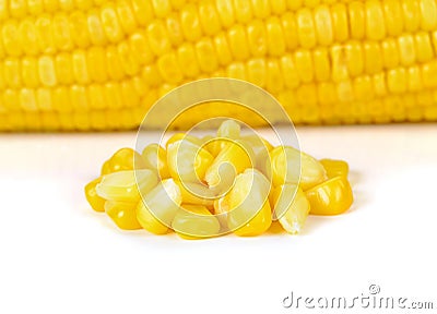 Sweet whole kernel corn Stock Photo