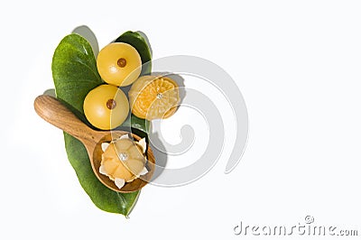 Sweet yellow dessert royal Thai cuisine Stock Photo
