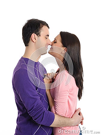 Sweet young couple in love Stock Photo