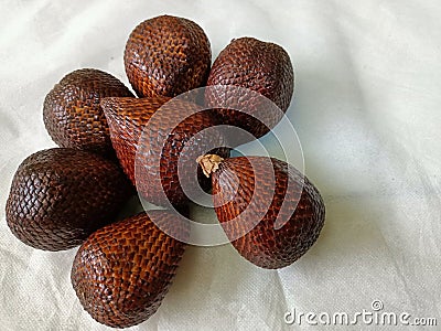 The sweetes taste of salak or salacca Stock Photo