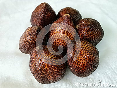 The sweetes taste of salak or salacca Stock Photo