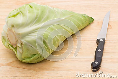 Sweetheart or pointed cabbage Stock Photo