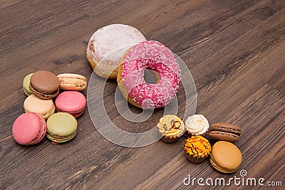 Sweets, background, Macaron Stock Photo