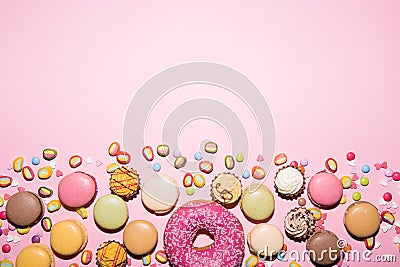 Sweets, background, Macaron Stock Photo