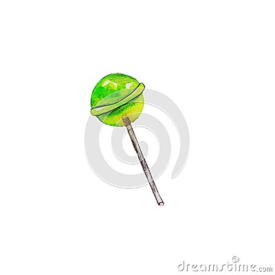 sweets, caramel chupa chups on a stick of red and green color Stock Photo