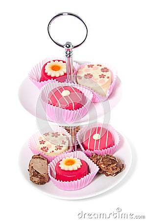 Sweets for a high tea Stock Photo