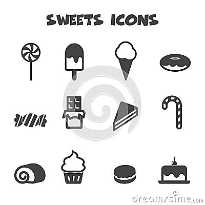 Sweets icons Vector Illustration