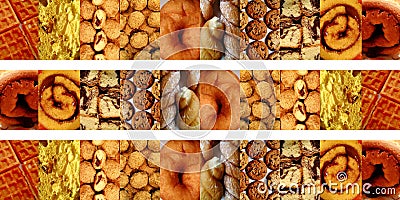 Sweets inside vertical rectangles Stock Photo