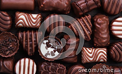 Sweets praline chocolate Stock Photo