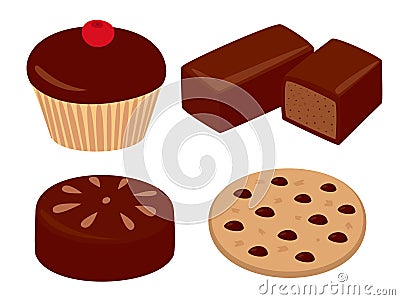 Sweets set Vector Illustration