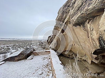 Swelter Shelter Petroglyphs - Dinosaur National Monument - Vernal - Utah Editorial Stock Photo