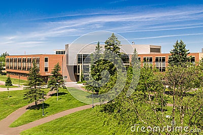 Swenson Hall on the Campus of the University of Wisconsin Superior Editorial Stock Photo