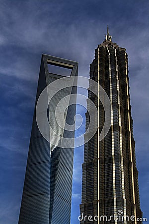 SWFC and Jin Mao Tower Stock Photo