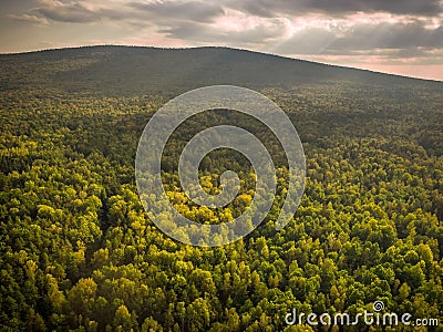 Swietokrzyski National Park Poland /Saint Katherine aerial photography Stock Photo